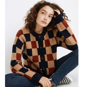 Madewell Colburne Checkered Cardigan